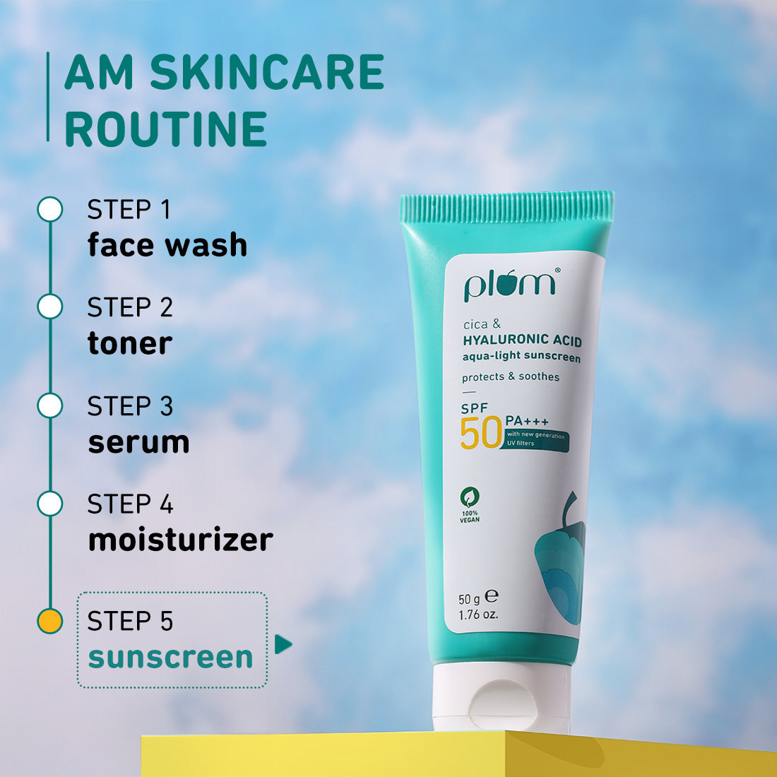 Cica & Hyaluronic Acid SPF 50  Sunscreen