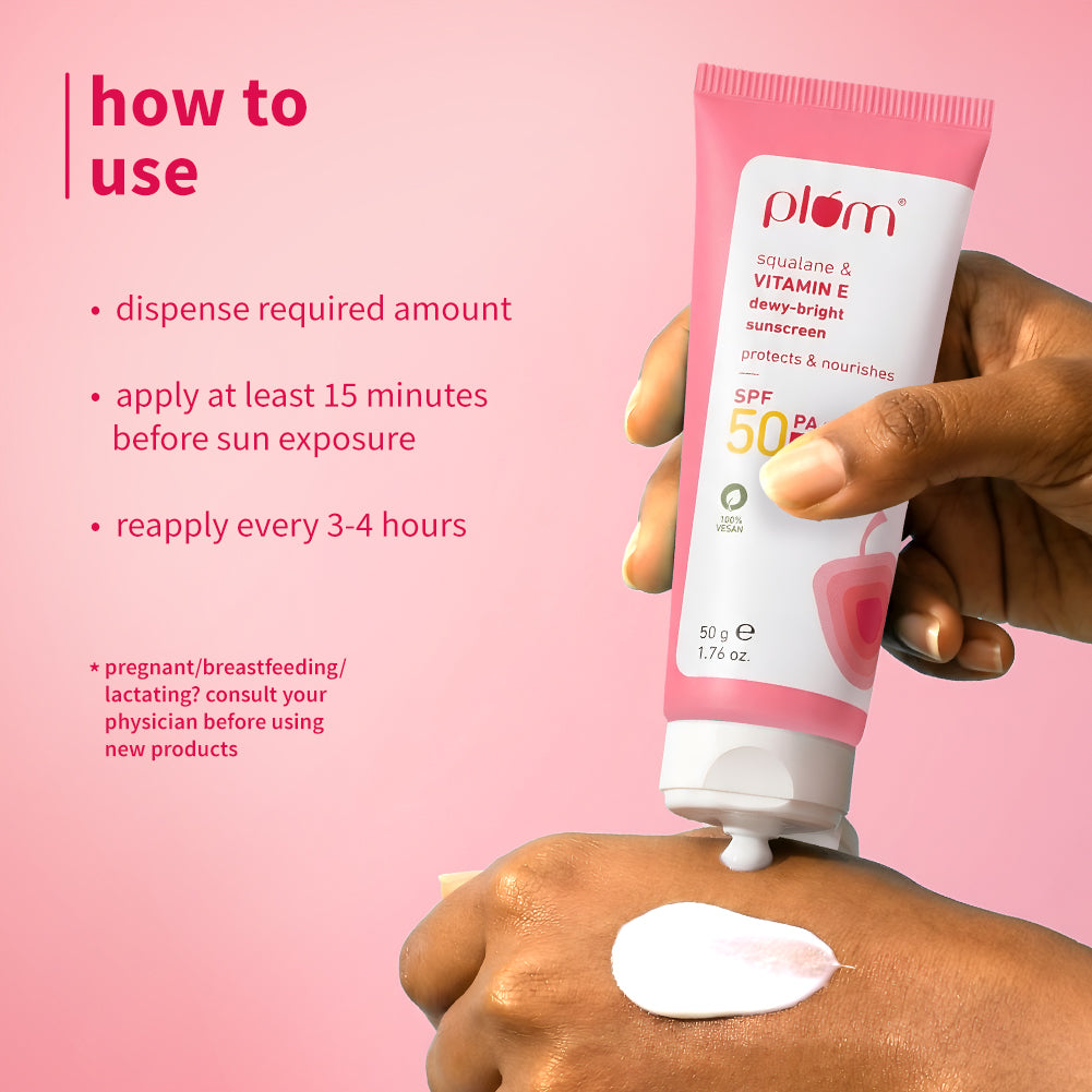 Squalane & Vitamin E Dewy-Bright Sunscreen SPF 50 PA+++