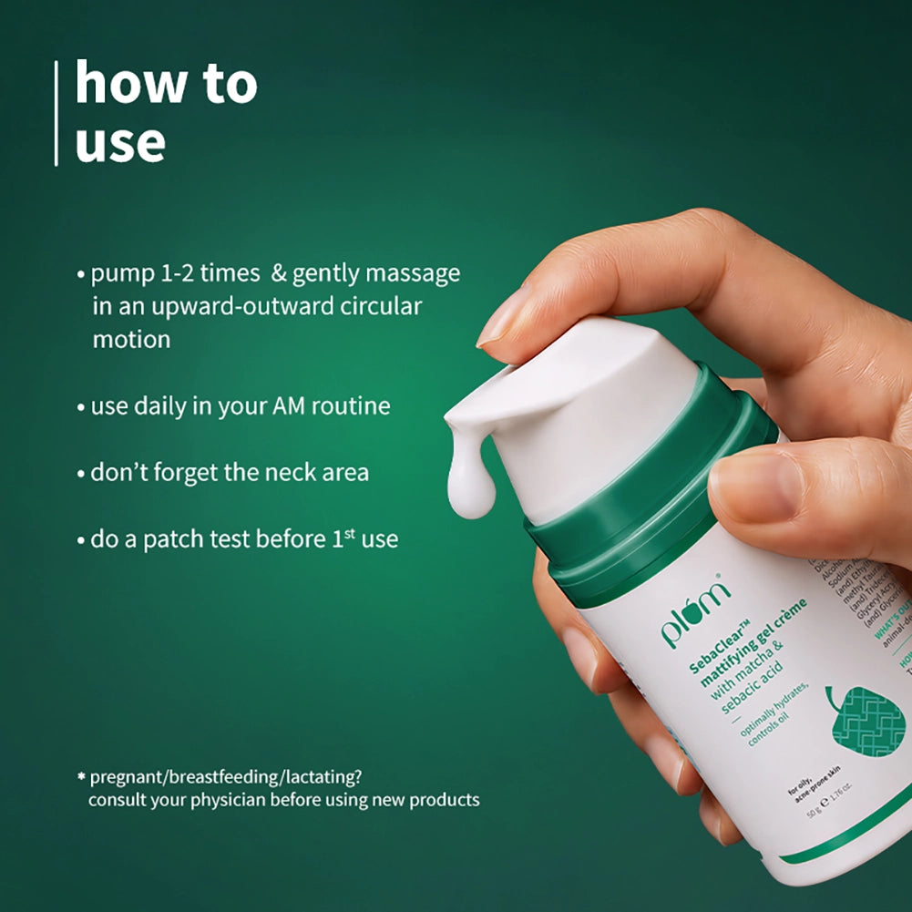 SebaClear™Mattifying Gel Crème with Sebacic Acid & Matcha