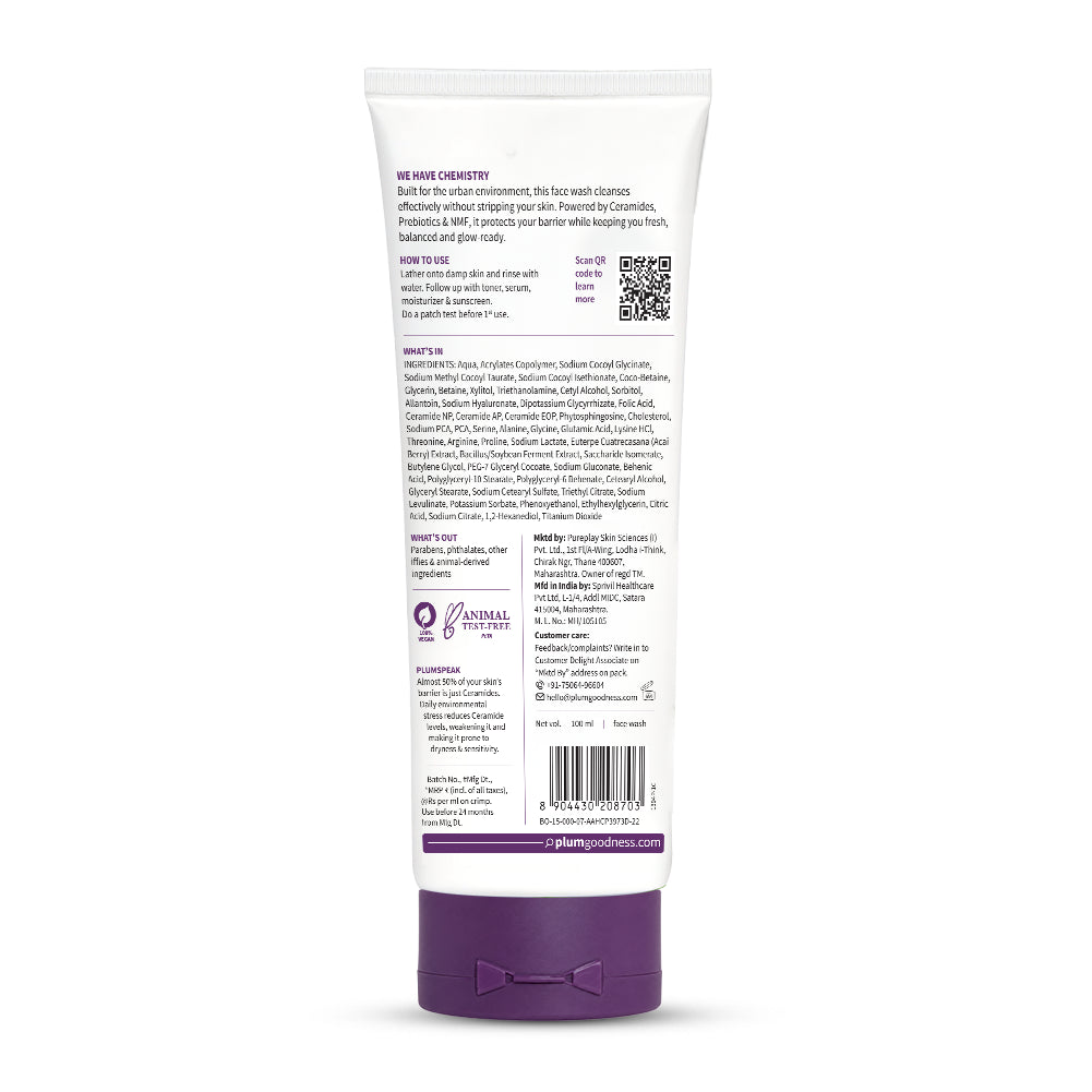 CeraSense™ Barrier Care Face Wash with Acai & 1% NMF