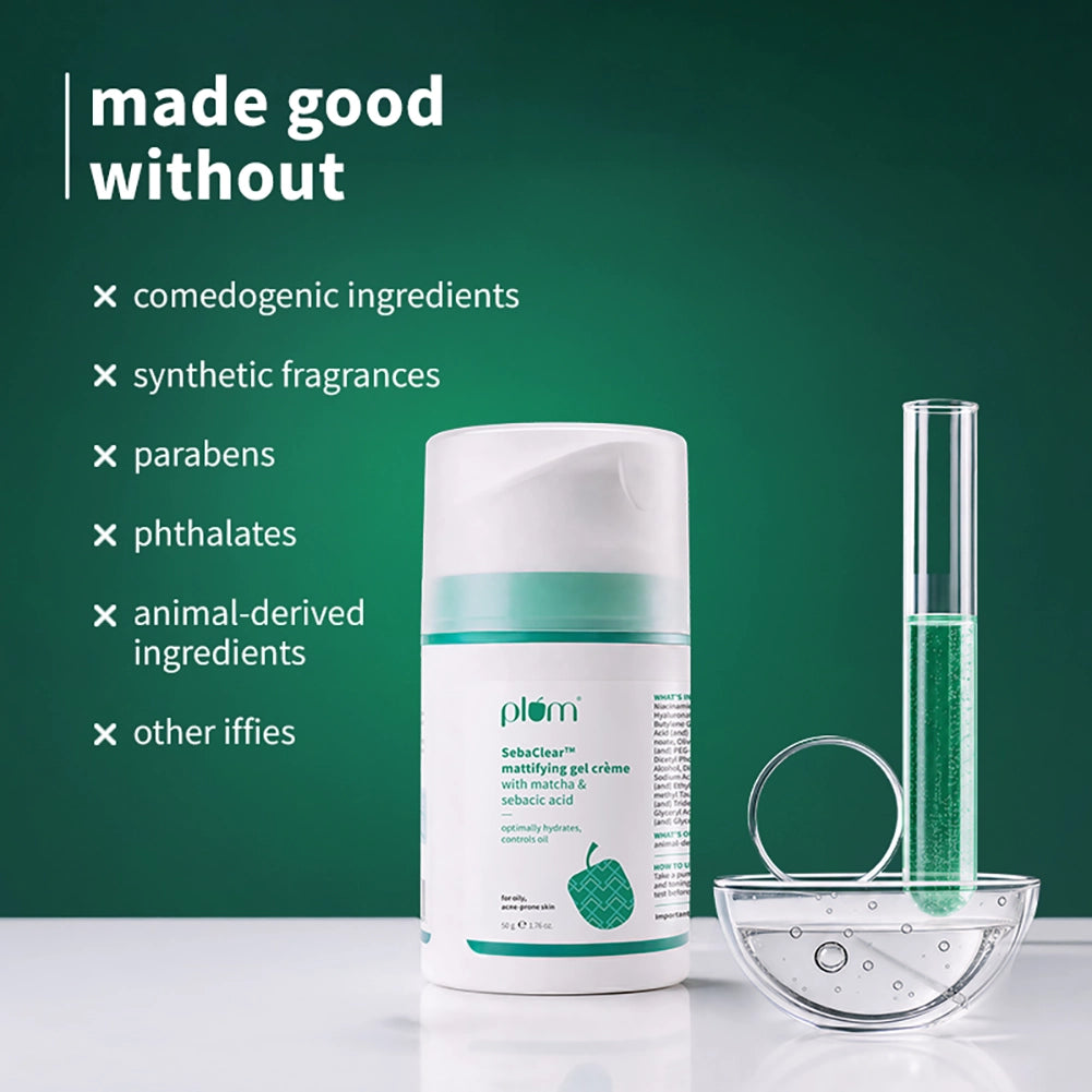 SebaClear™Mattifying Gel Crème with Sebacic Acid & Matcha
