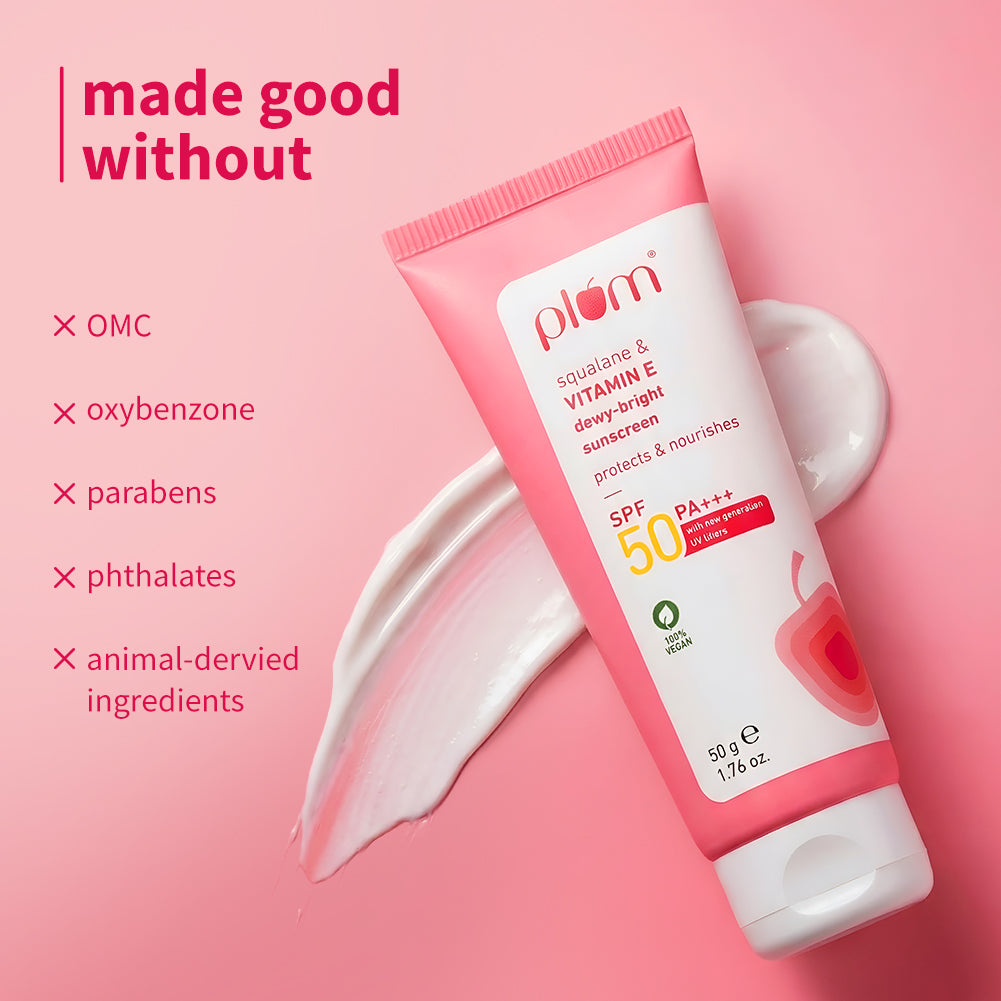 Squalane & Vitamin E Dewy-Bright Sunscreen SPF 50 PA+++