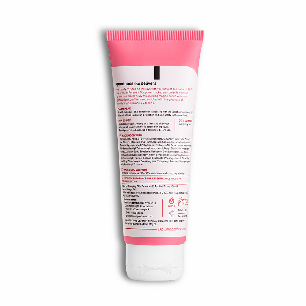 Squalane & Vitamin E Dewy-Bright Sunscreen SPF 50 PA+++