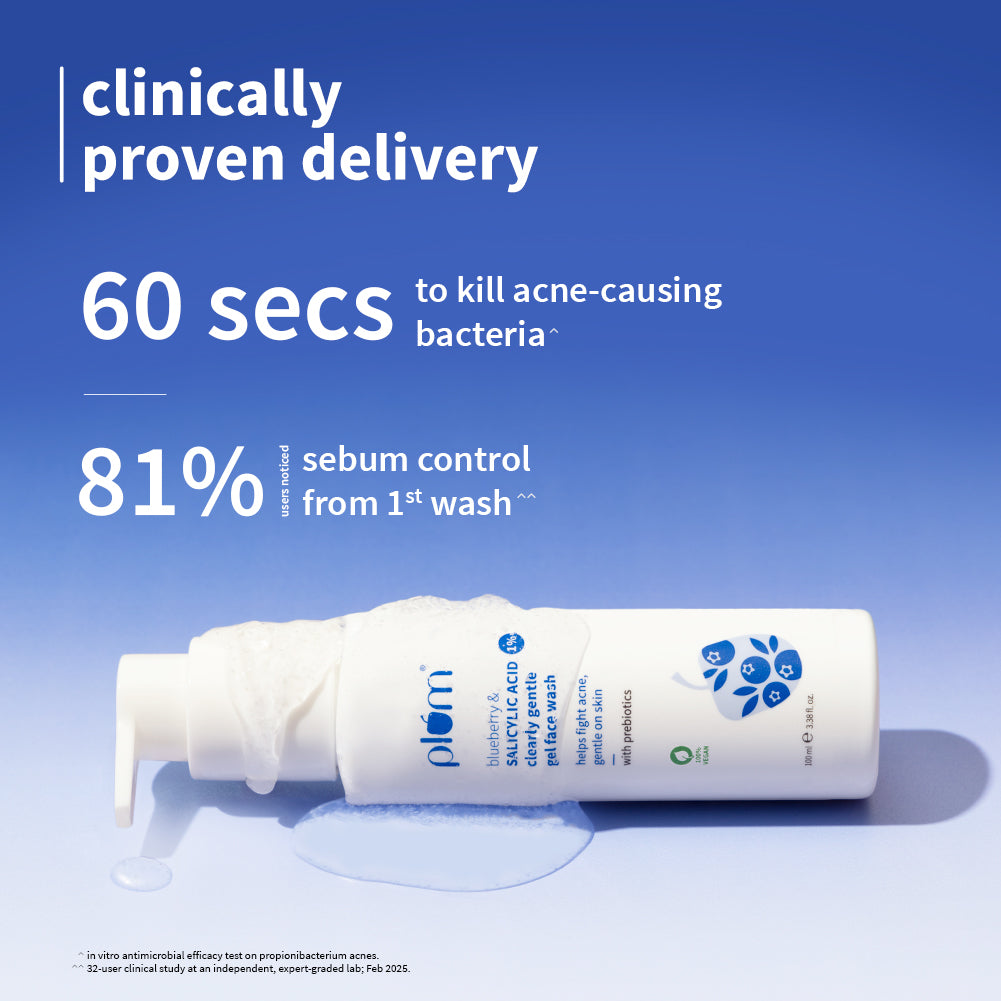 Plum 1% Salicylic Acid Clearly Gentle Gel Face Wash with Blueberry