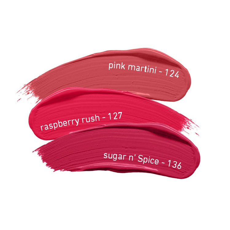 Pink All The Way Combo | Pink Martini - 124 + Raspberry Rush - 127 + Sugar n' Spice - 136 | 100% Vegan & Cruelty Free    