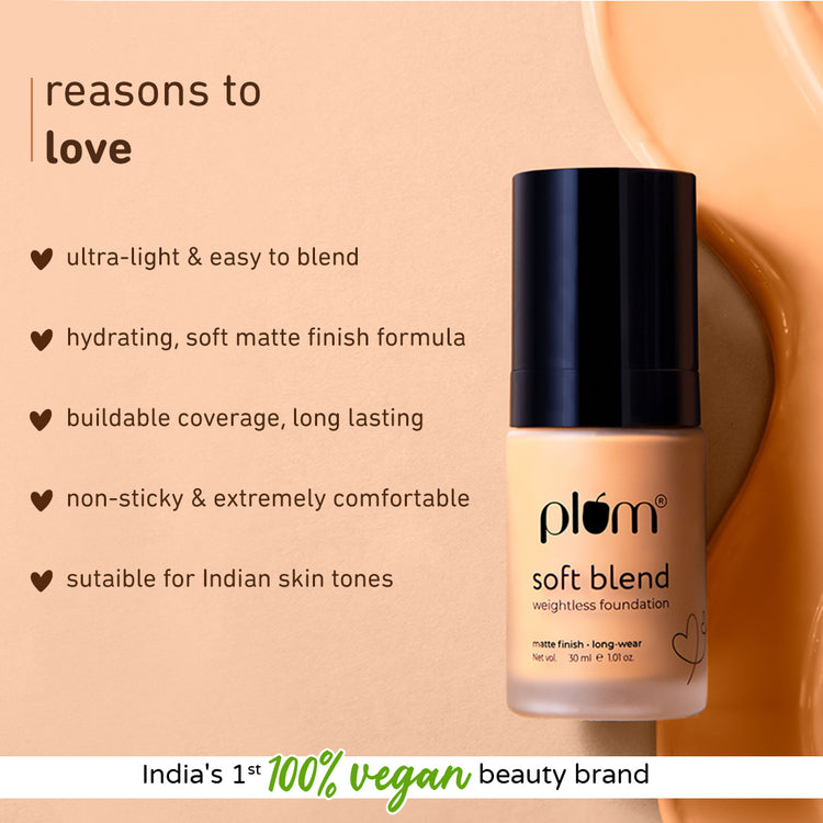 Soft Blend Weightless Foundation | With Hyaluronic Acid | 100% Vegan & Cruelty-Free