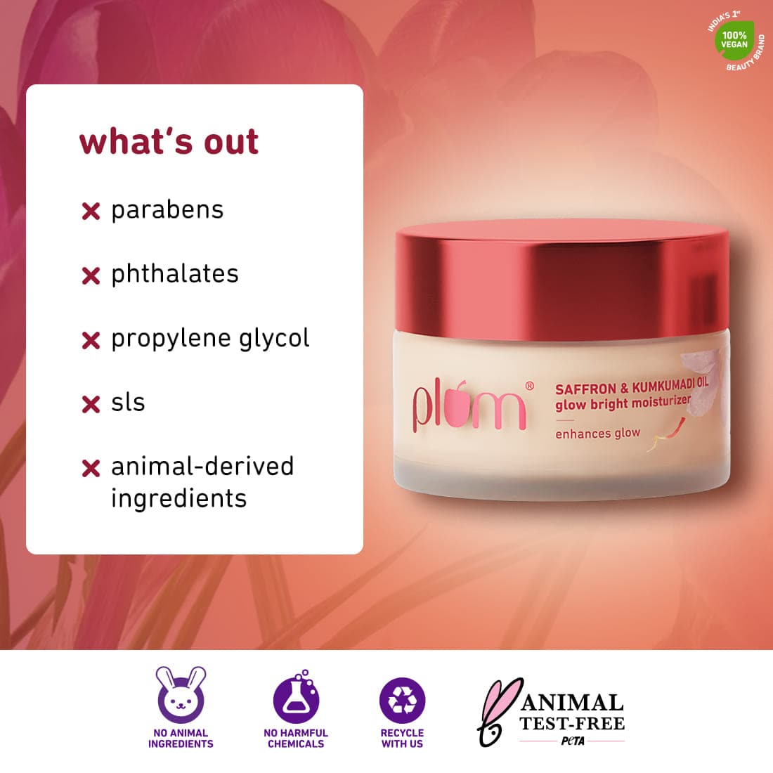 Saffron & Kumkumadi Oil Glow Bright Moisturizer with SPF 35