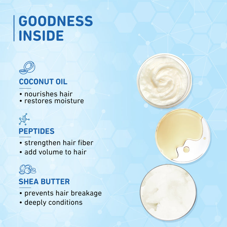 Coconut & Peptides Strength & Shine Hair Mask| Enhances Shine, Smoothens Strands | For All Hair Types | 100% Vegan