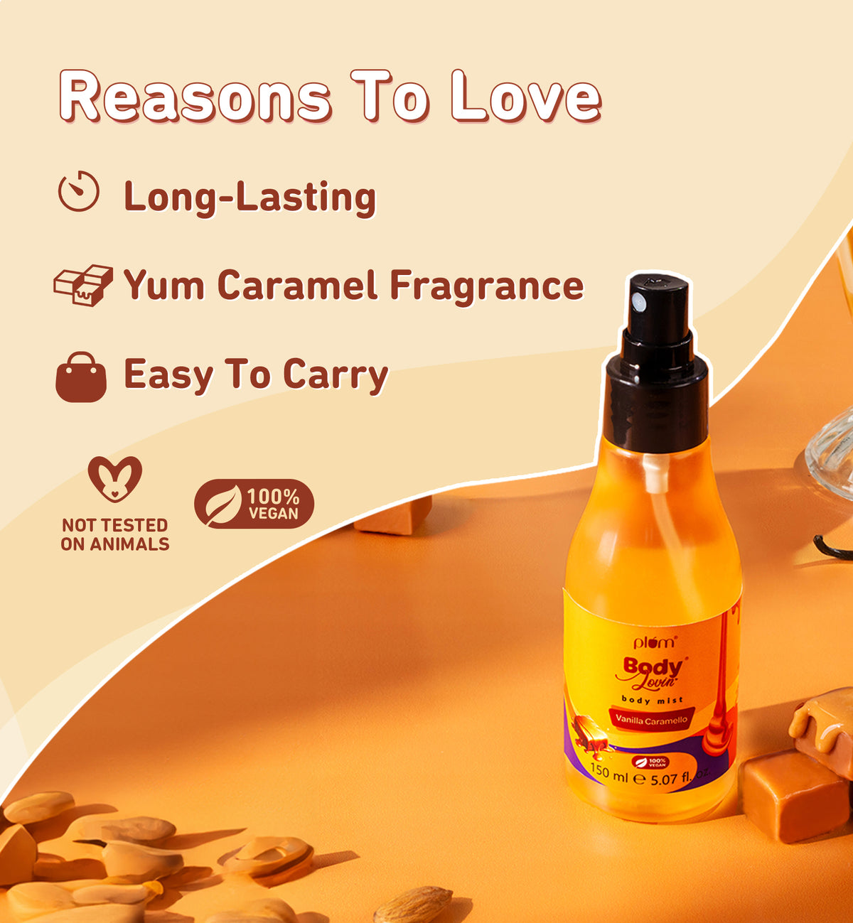 Vanilla Caramello Body Lotion & Body Mist Duo by BodyLovin'