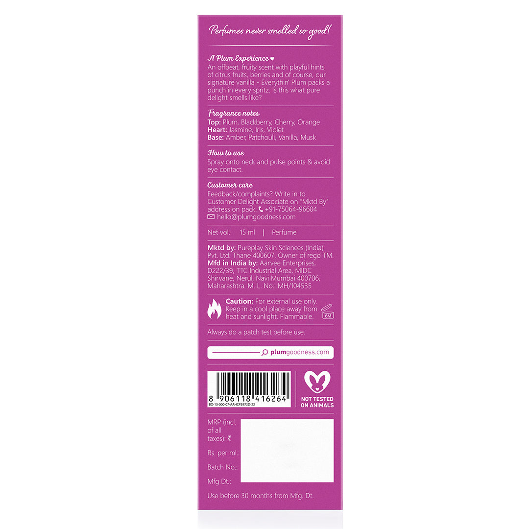 Everythin' Plum Eau De Parfum (Perfume) by Plum BodyLovin'