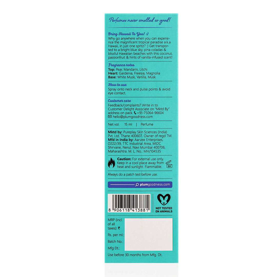 Hawaiian Rumba Eau De Parfum (Perfume) by Plum BodyLovin'