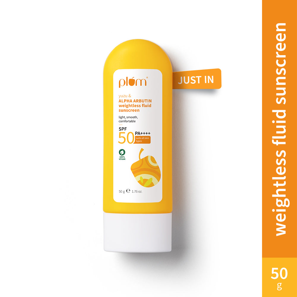 Plum Yuzu & Alpha Arbutin Weightless Fluid Sunscreen