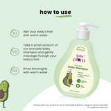 Baby Plum Avocado Baby Shampoo | Gently Cleanses, Conditions & Softens Baby Hair | Clinically Tested by Pediatricians | Tear-free pH-balanced Formula with Chamomile | Tested Allergen Safe