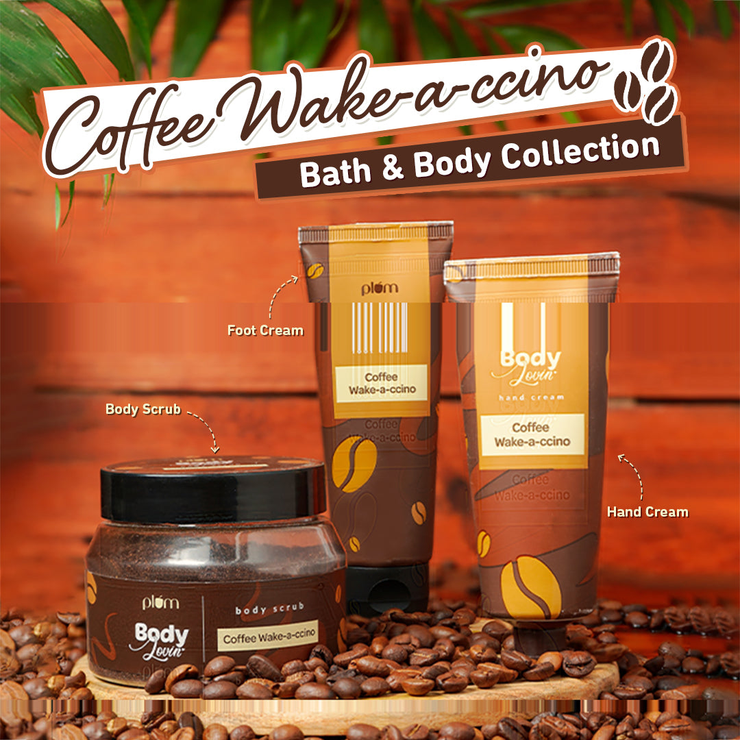 Get Coffee Wake a ccino Body Scrub for Skin Whitening Plum Goodness