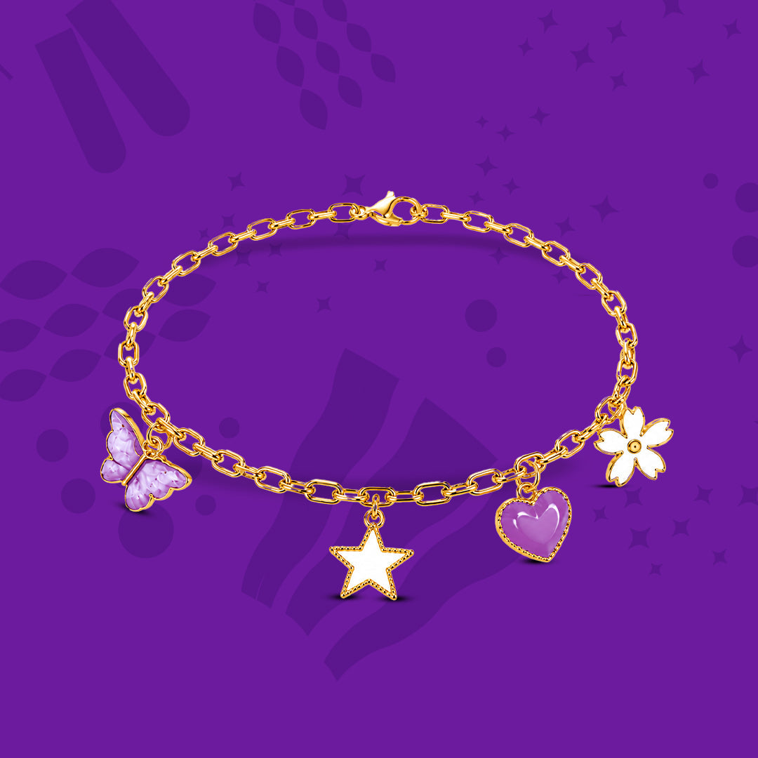 🎁 Plum lucky charm bracelet