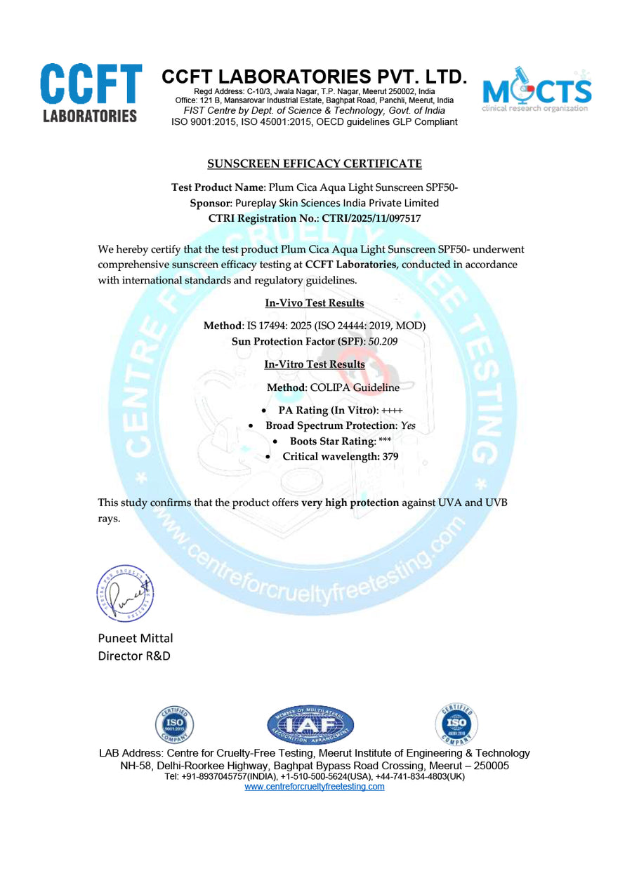 Cica & Hyaluronic Acid SPF 50 Sunscreen