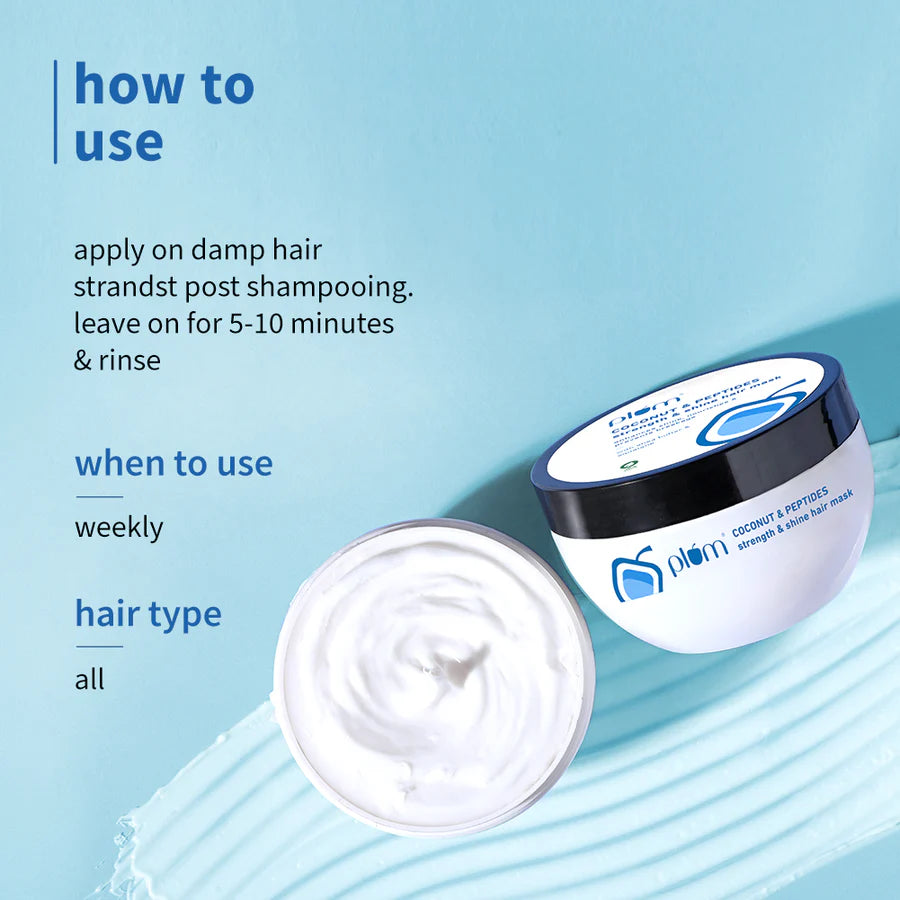 Coconut & Peptides Soft Hair Routine | 4 step combo | Shampoo, Conditioner, Hair Mask, Hair Serum