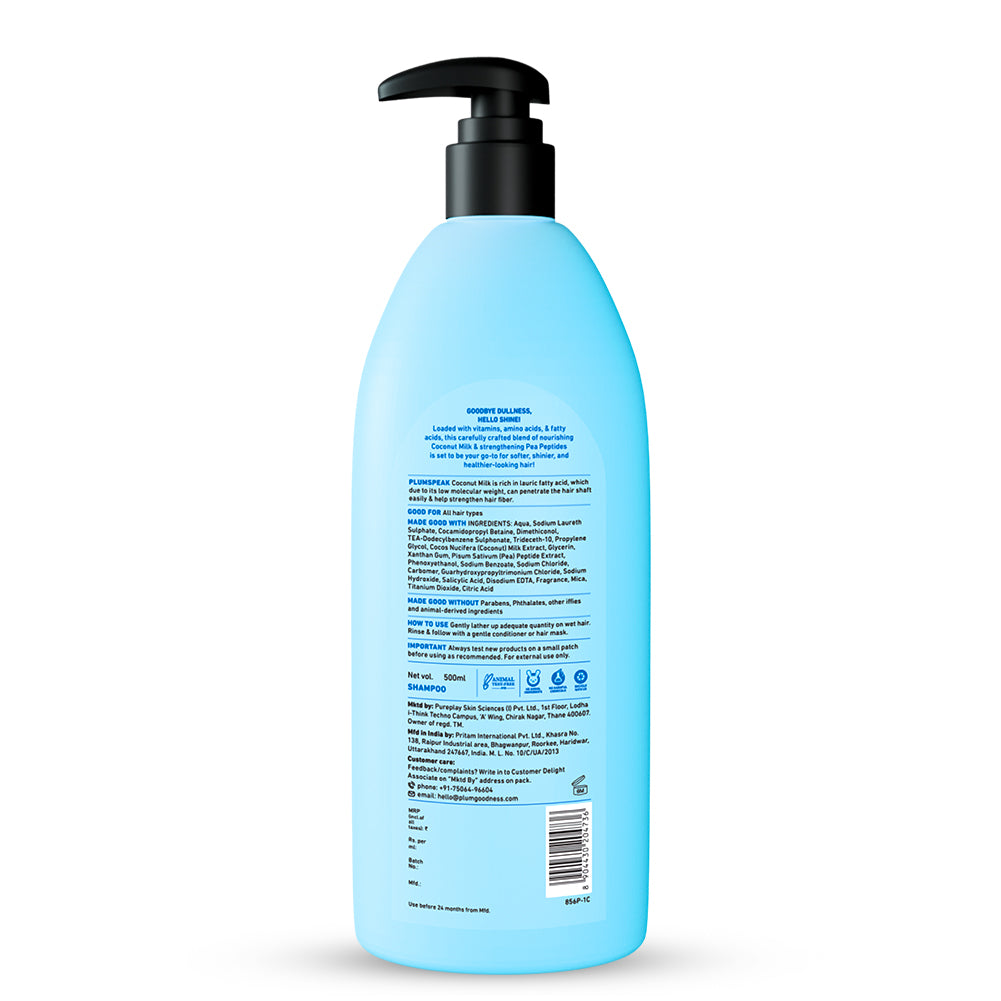 Coconut Milk & Peptides Shampoo For Soft & Shiny Hair