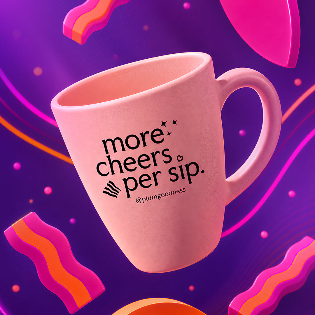 Plum sip it on coffee mug