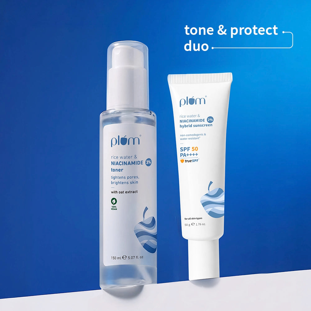Niacinamide & Rice Water Tone & Protect Combo