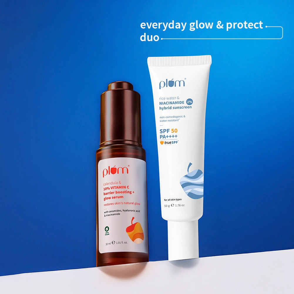 Everyday Glow & Protect Duo with 10% Vitamin C Serum & 2% Niacinamide SPF50 PA++++ Sunscreen