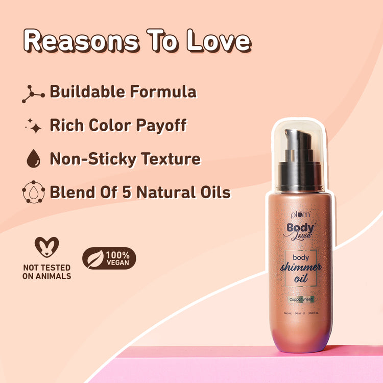 Plum BodyLovin' Body Shimmer Oil - Copper Sheen (90 ml)