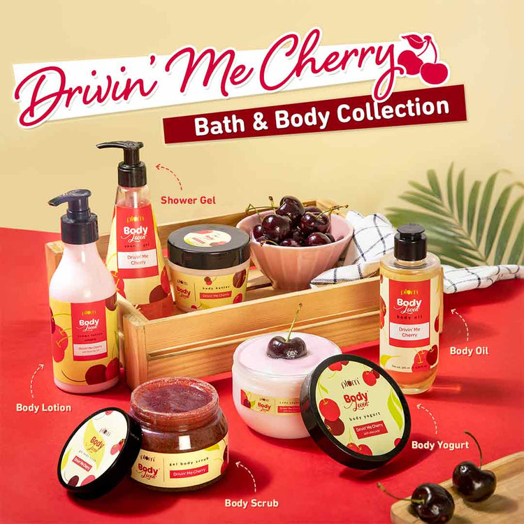Plum BodyLovin' Drivin' Me Cherry Shower Gel | Fruity Fragrance | SLS free | Non-Drying