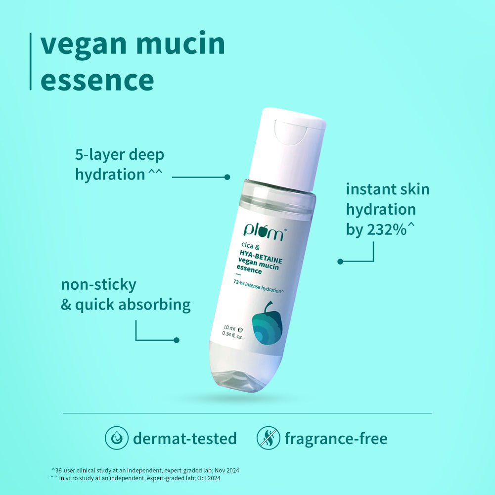 The Glass-ic Duo | Rice Water & 3% Niacinamide Face Toner |  Cica & Hya-Betaine Vegan Mucin Face Essence| Travel-size