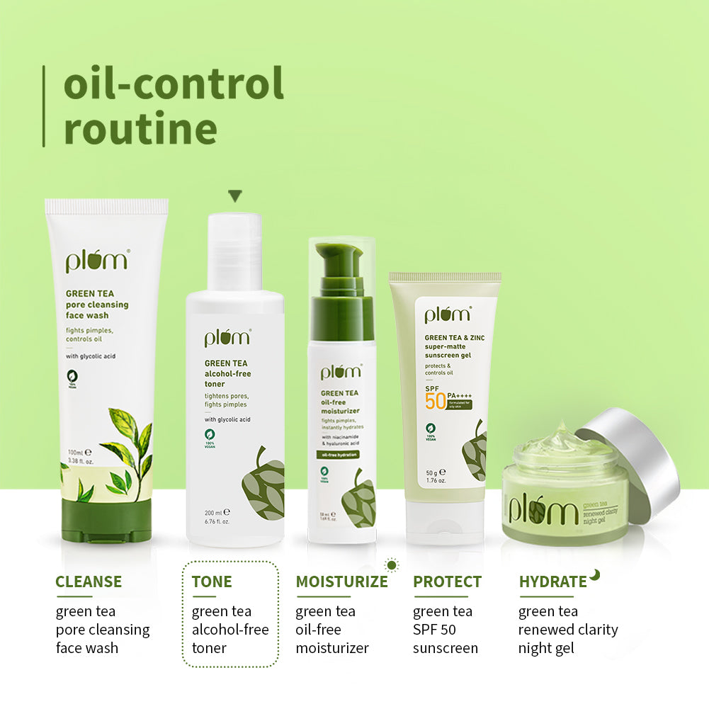 Green Tea Alcohol-Free Pore Tightening Face Toner For Oily & Acne-Prone Skin