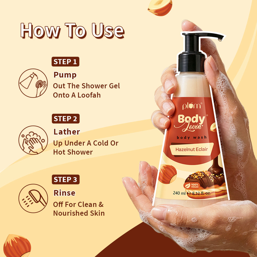 Hazelnut Eclair Body Wash by Plum BodyLovin'