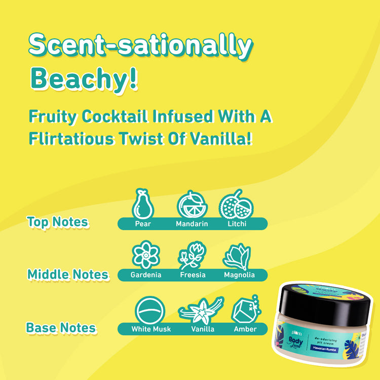 Plum BodyLovin' Hawaiian Rumba De-odorizing Pit Cream | Aluminium-free Underarm Deodorant | Eliminates Odor