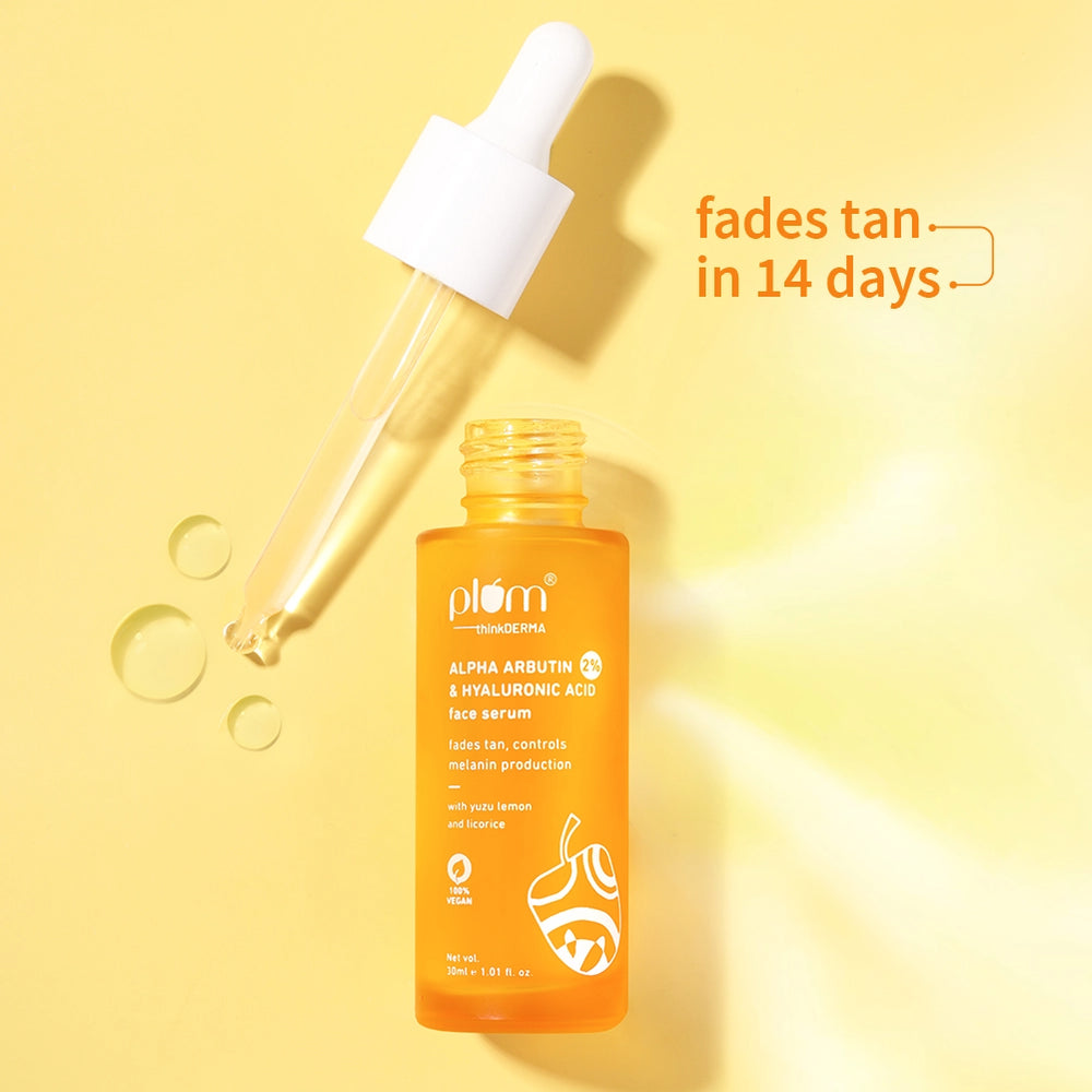 2% Alpha Arbutin & Hyaluronic Acid Tan Fading Face Serum For All Skin Types