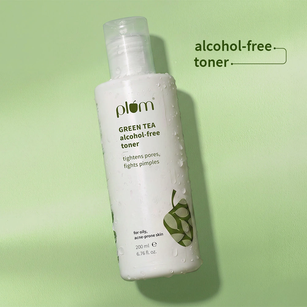 Green Tea Alcohol-Free Pore Tightening Face Toner For Oily & Acne-Prone Skin - 200 ml