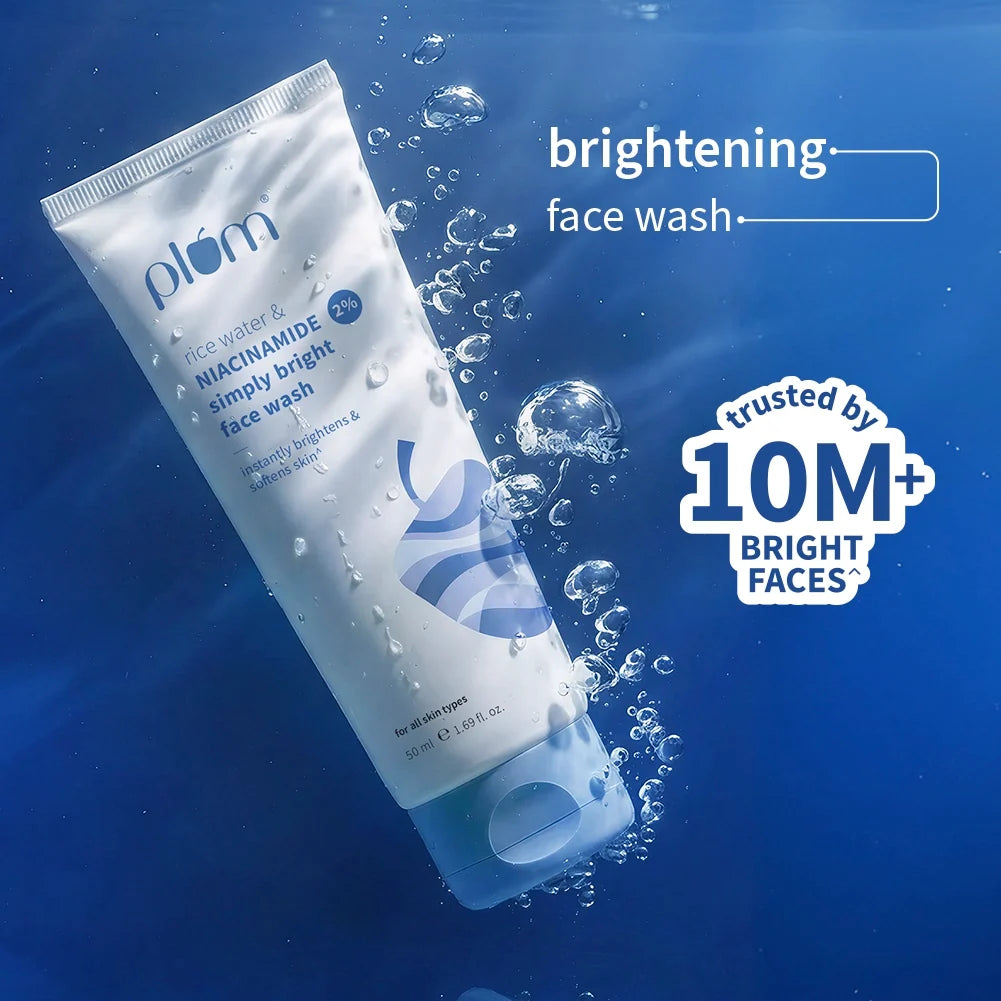 🎁 2% Niacinamide & Rice Water Face Wash For Clear & Bright Skin | 50 ml