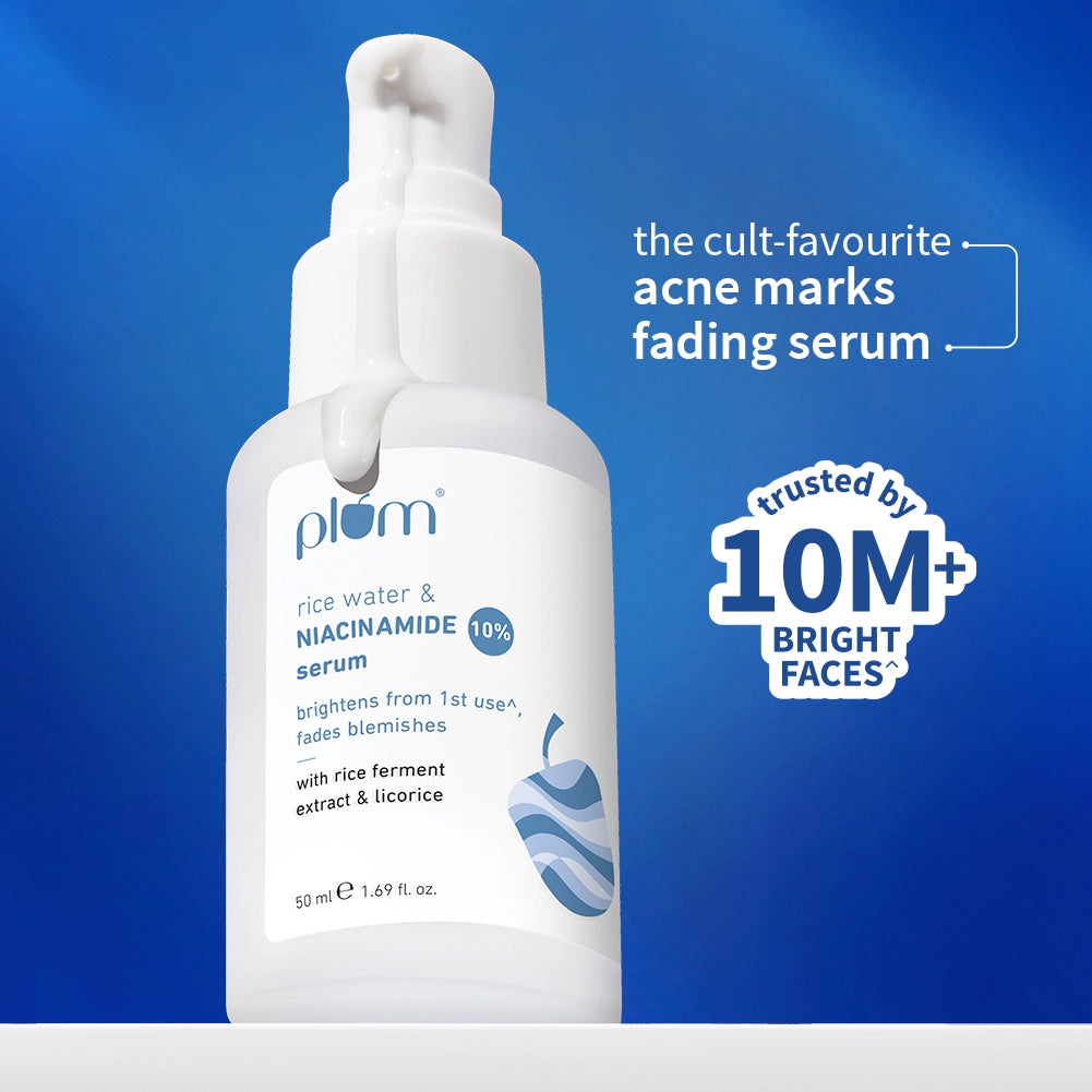 10% Niacinamide & Rice Water Brightening Face Serum For Clear & Bright Skin