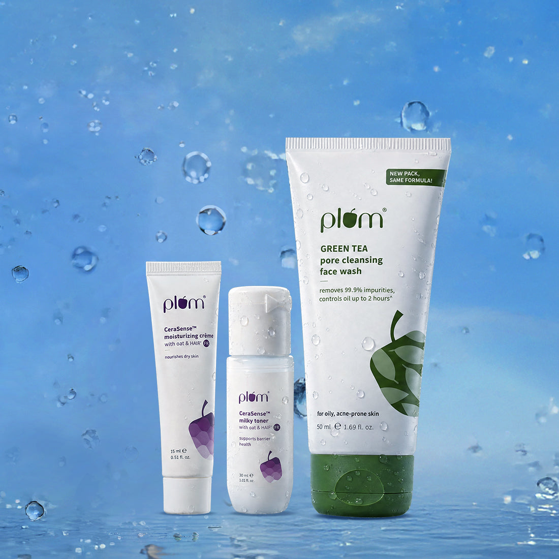 Monsoon Travel Combo| Full-Size Face Wash | Travel-Size Toner & Moisturizer