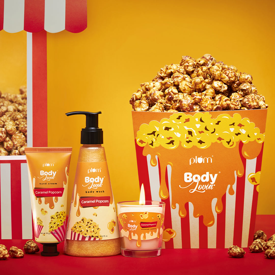 Caramel Popcorn & Chill Gift Kit by Plum BodyLovin'