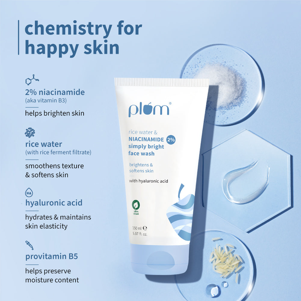 Plum 2% Niacinamide & Rice Water Simply Bright Face Wash