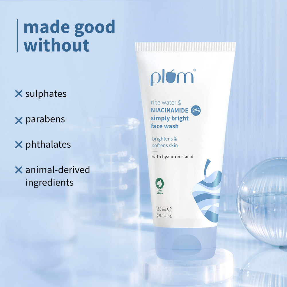 Plum 2% Niacinamide & Rice Water Simply Bright Face Wash