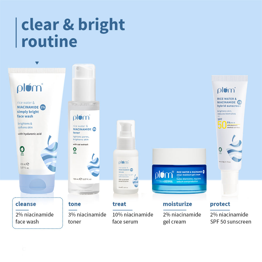 Plum 2% Niacinamide & Rice Water Simply Bright Face Wash