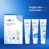 Plum Niacinamide Skincare Trio Kit | Face Wash | Moisturizer | Sunscreen | Travel-Size
