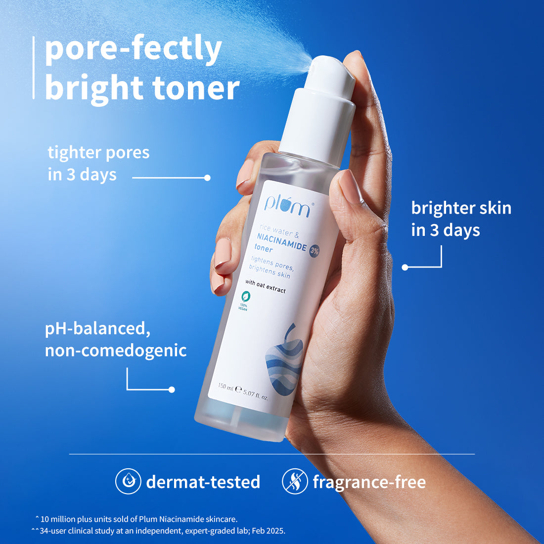 Niacinamide with Rice Water Acne Busting Duo - Face Serum (30ml) & Toner