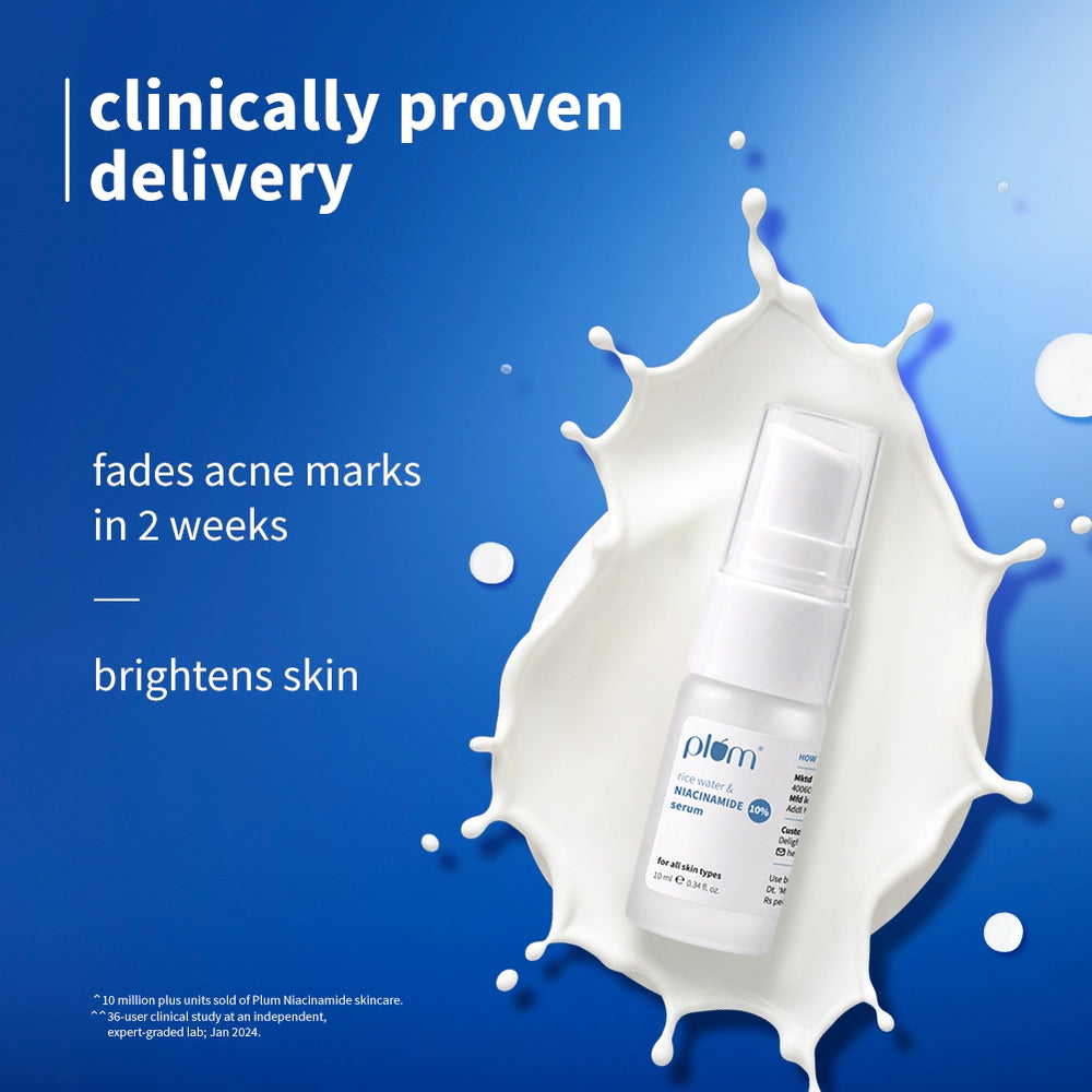 10% Niacinamide Face Serum with Rice Water For Clear & Bright Skin image 2