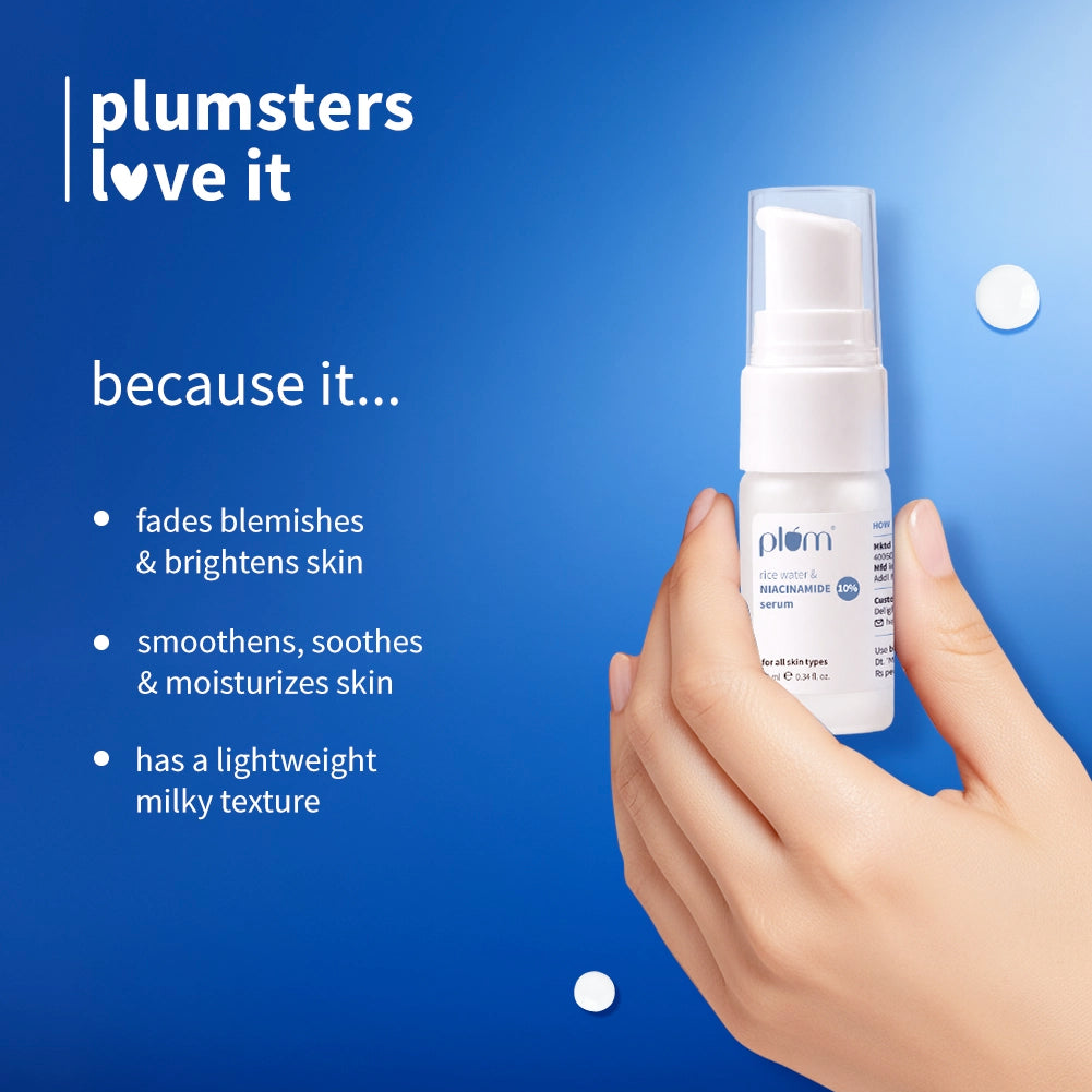10% Niacinamide Face Serum with Rice Water For Clear & Bright Skin