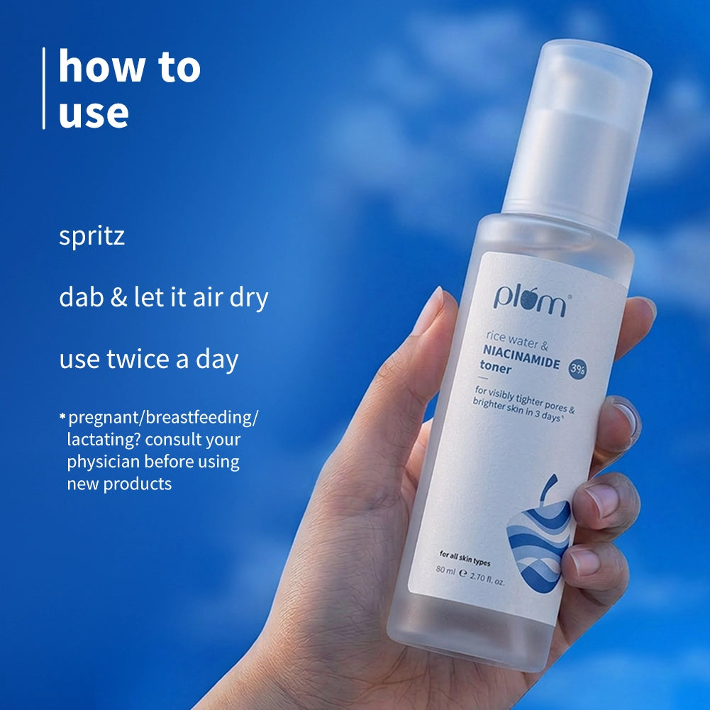 3% Niacinamide & Rice Water Toner for Bright Skin