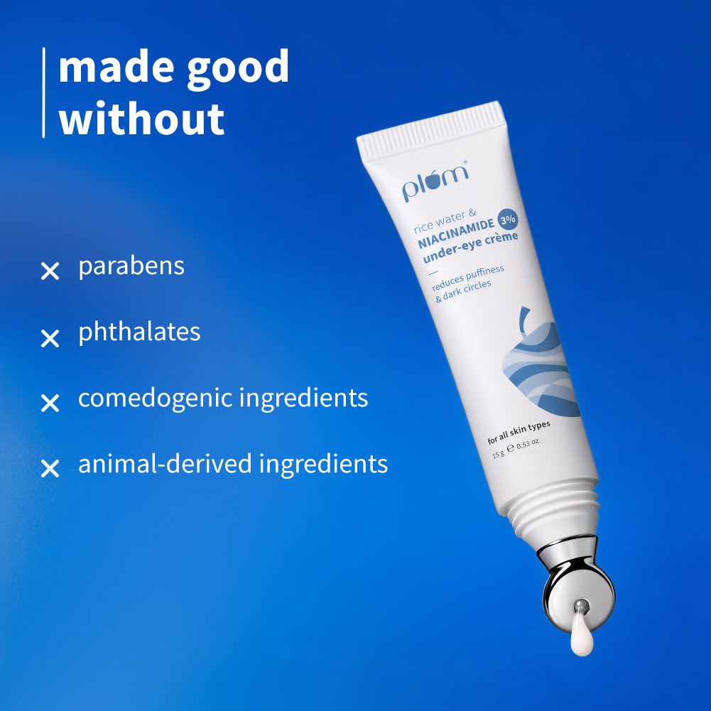Rice Water & Niacinamide 3% Under-Eye Crème with Peptides, Ceramides & Caffeine