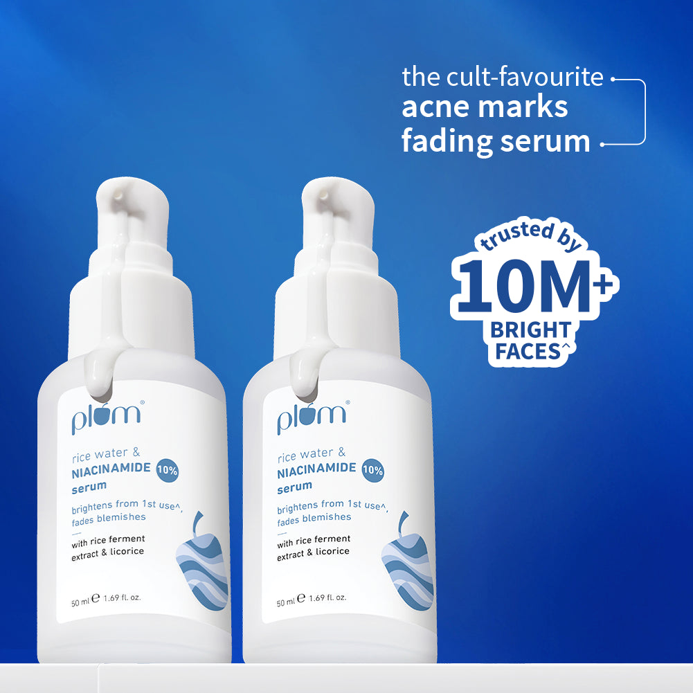 10% Niacinamide Face Serum with Rice Water (50 ml) - Pack of 2
