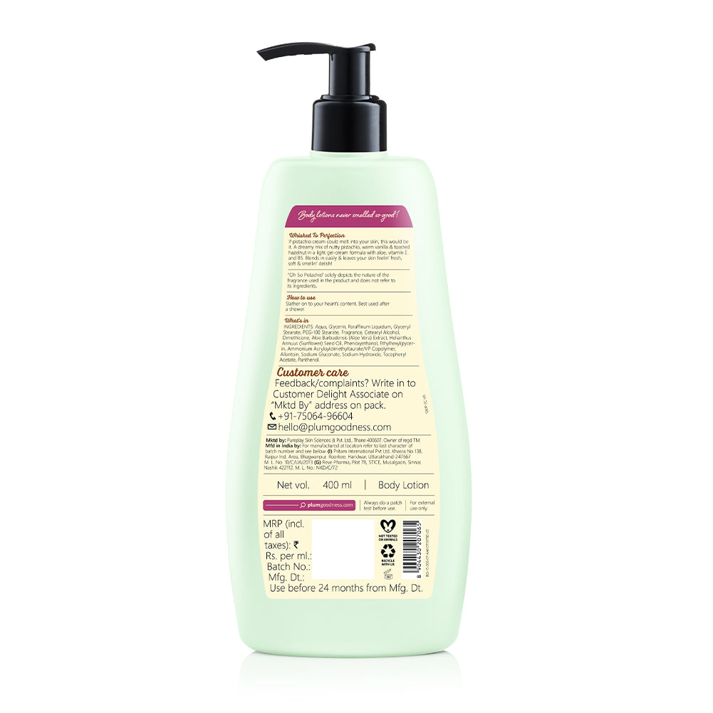 Oh So Pistachio Body Lotion by Plum BodyLovin'