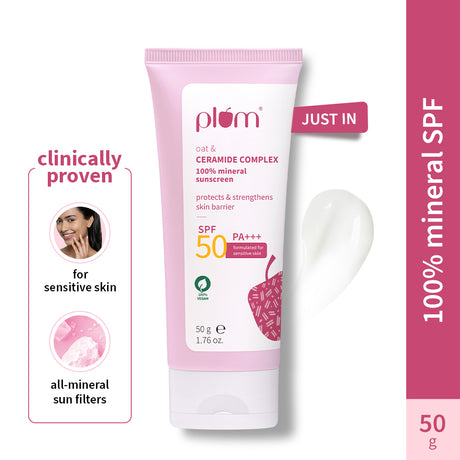 Plum Oat & Ceramide Complex 100% Mineral Sunscreen