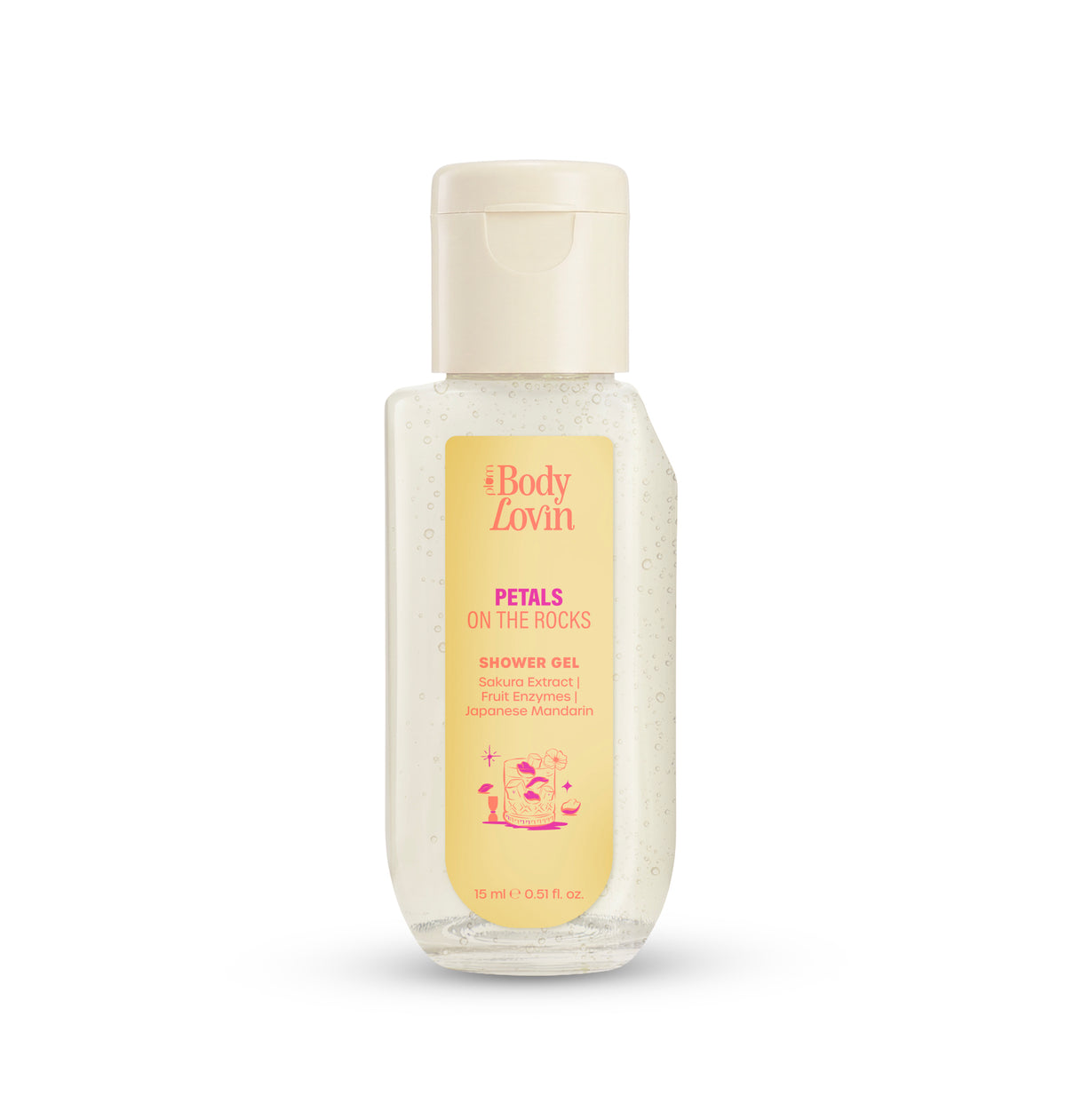 Petals On The Rocks Shower Gel | 15 ml | Travel-Size